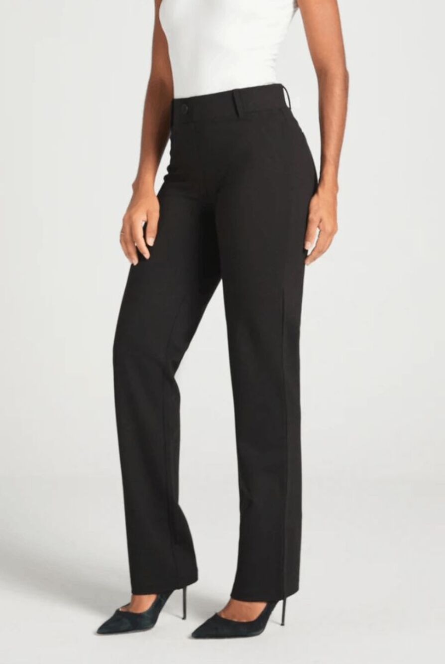 New Betabrand Black Straight Classic Dress Pant Yoga Pants Small